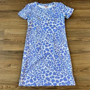 Tuckernuck Persifor The Carter Mini Dress XS Blue Leopard Print Stretch‎ Resort
